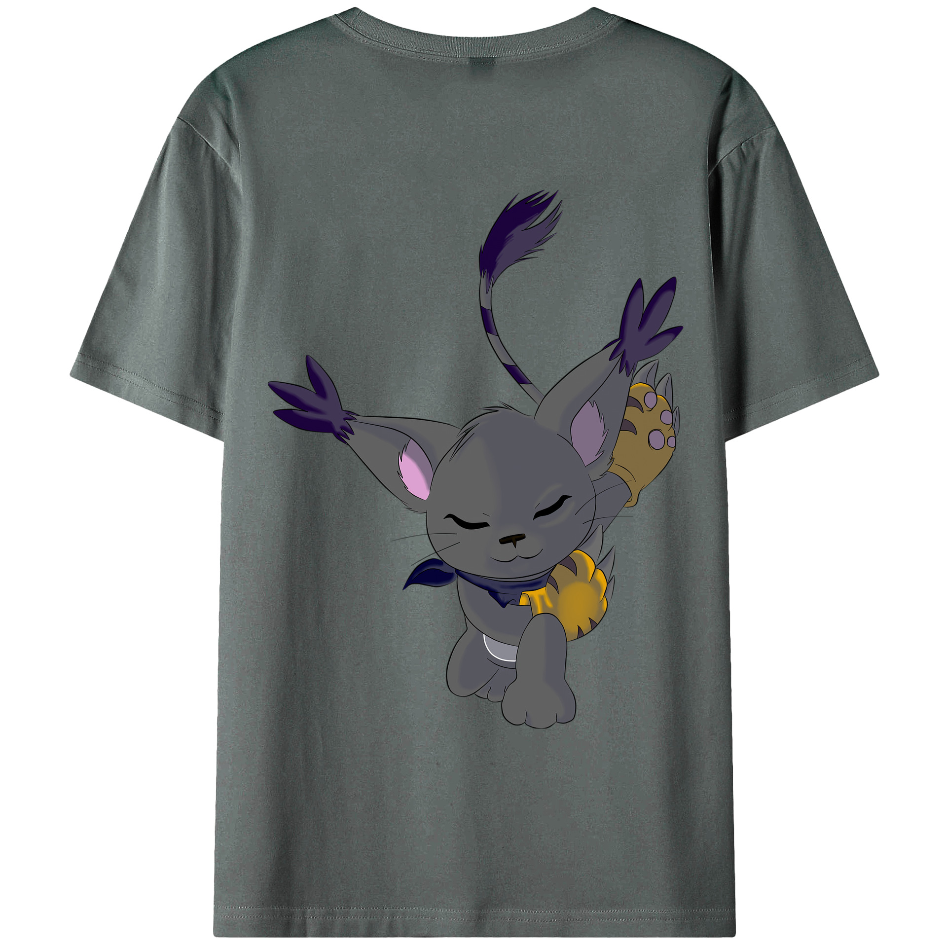 （画像用） Digimon デジタルモンスター/デジモン 綿100％ メンズ半袖Tシャツ（バックプリント） 通気性